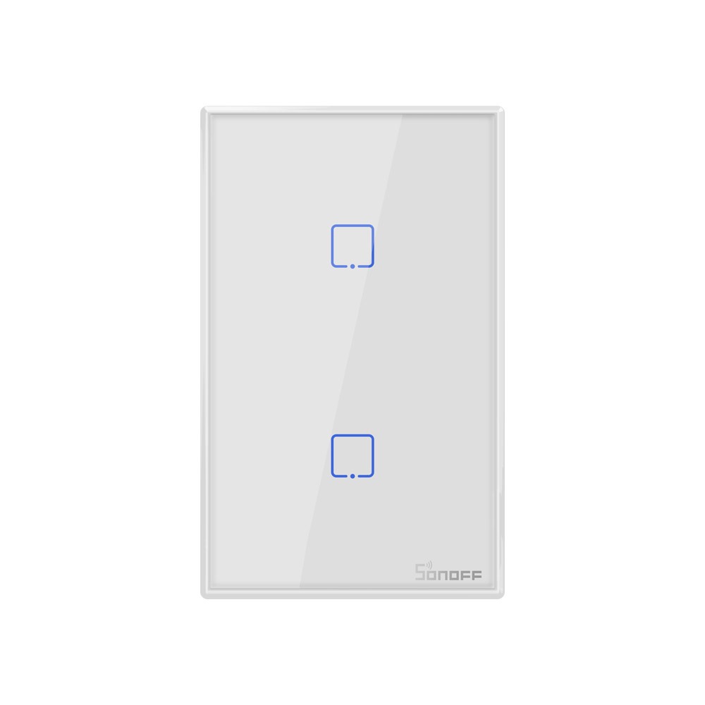 Wall Light Switch 2 Gang White Smart Solution Company